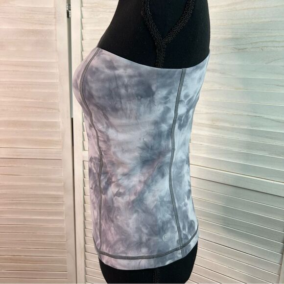 Lululemon Cold Shoulder Yoga Tank Diamond Dye Stargaze Pitch Grey 6 - Picture 5 of 9